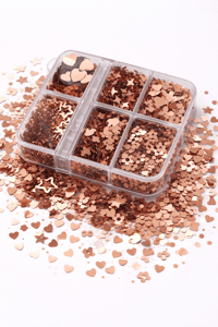 Rose Gold Metallic Mix Nail Glitter Box