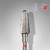 Sert Alaşım Kesik Koni Freze, Kırmızı, Çap 6 mm / Çalışma Kısmı 14 mm, Adet