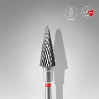 Sert Alaşım Koni Freze, Kırmızı, Çap 6 mm / Çalışma Kısmı 14 mm, Adet