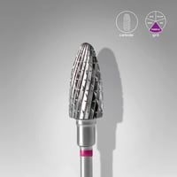 Sert Alaşım Mısır Freze, Mor, Çap 6 mm / Çalışma Kısmı 14 mm