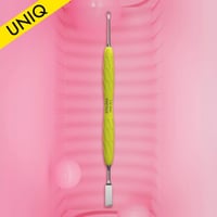UNIQ 11 TYPE 1 Gummy Sarı Silikon Saplı Tırnak İtici (Düz Uç ve Halka)