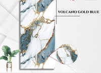 Volcano Gold Blue PVC Duvar Paneli