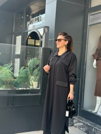  Lüks Kalite Krep Kumaş Taş İşlemeli Giy Çık Kap Siyah