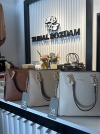 7139 Zincir Detaylı Çanta BEJ