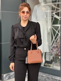 7139 Zincir Detaylı Çanta KAHVERENGİ