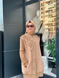 Angora Yelek & Modal Tunik Pantolon Takım