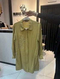 Arka ve Ön Taş İşlemeli Tencel Kap