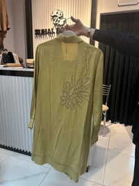 Arka ve Ön Taş İşlemeli Tencel Kap
