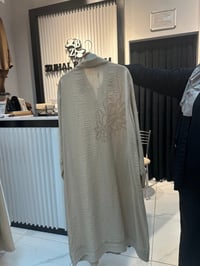 Arka Ve Ön taş İşlemeli Uzun Tencel Kap