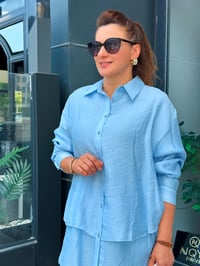 ARKASI YIRTMAÇLI LYOCELL KUMAŞ İKİLİ TAKIM 