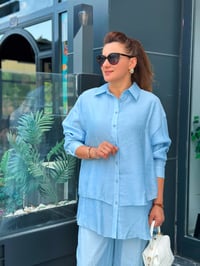 ARKASI YIRTMAÇLI LYOCELL KUMAŞ İKİLİ TAKIM 