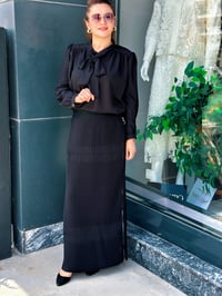 Berrin Fermuar Detaylı Etek - Yanı Fermuarlı Siyah