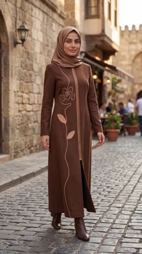 Büyük Beden Keçe Kaban Taba
