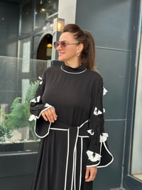 Çiçek Elbise Siyah