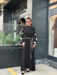 Çiçek Elbise Siyah
