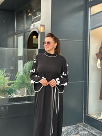 Çiçek Elbise Siyah