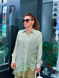 COTON NAKIŞLI ÇİZGİLİ TUNİK TENCEL PANTOLON TAKIM