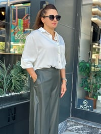 DERİ CEKET VE PANTOLONLU İKİLİ TAKIM