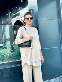 ETEK UCU TÜL DETAYLI PANTOLONLU İKİLİ TAKIM