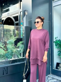 ETEK UCU TÜL DETAYLI PANTOLONLU İKİLİ TAKIM