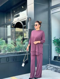 ETEK UCU TÜL DETAYLI PANTOLONLU İKİLİ TAKIM