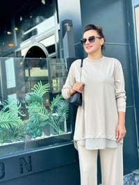 ETEK UCU TÜL DETAYLI PANTOLONLU İKİLİ TAKIM