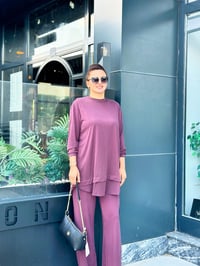 ETEK UCU TÜL DETAYLI PANTOLONLU İKİLİ TAKIM