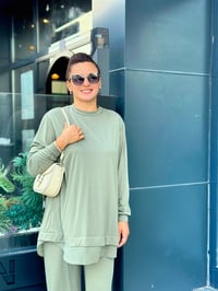 ETEK UCU TÜL DETAYLI PANTOLONLU İKİLİ TAKIM