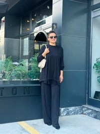 ETEK UCU TÜL DETAYLI PANTOLONLU İKİLİ TAKIM