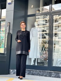File Detaylı Esnek İpeksi İkili Takım
