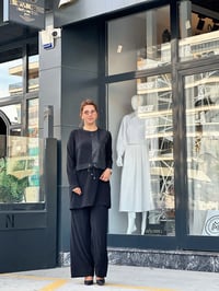 İkili Esnek Kumaş Rahat Kalıp Pantolunlu Takım