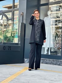 İkili Fermuar Detaylı Pantolon Takım