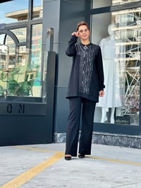 İkili Fermuar Detaylı Pantolon Takım