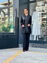 İkili Fermuar Detaylı Pantolon Takım