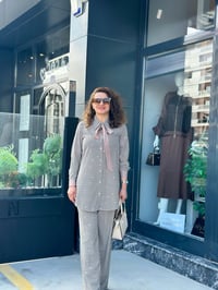 İnce Krep Kumaş İkili Takım Vzion - Siyah