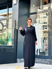 İthal Full Likralı Pamuklu Örme Kumaş Elbise Siyah