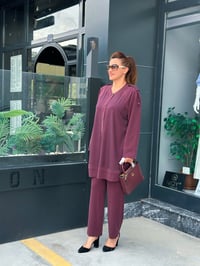 İTHAL FULL LİKRALI TENCEL KUMAŞ TAŞ İŞLEMELİ İKİLİ TAKIM