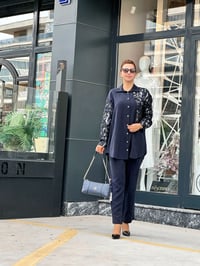 Jakar Detaylı Gömlek Pantolonlu Takım
