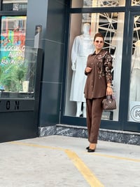 Jakar Detaylı Gömlek Pantolonlu Takım