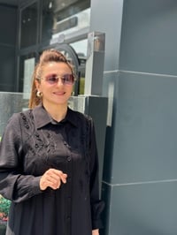 M'eva Plus Viskon Koton Tunik Siyah