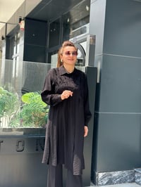 M'eva Plus Viskon Koton Tunik Siyah