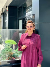 M'eva Plus Viskon Koton Tunik Vişne
