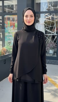 Modal Şardonlu Etekli Takım
