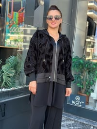 MÜSEMMA KADİFE DETAYLI DEFNE TAKIM