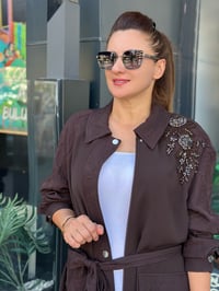 MÜSEMMA KAPİTONE KOL DETAYLI AYÇA TAKIM