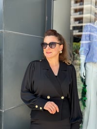 Önden Düğmeli Krep Bluz