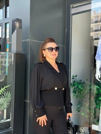 Önden Düğmeli Krep Bluz