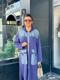 Oysho Kumaş Taş İşlemeli Kapşonlu Giy Çık Kap Lacivert