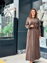 Qupra Elbise KAHVERENGİ