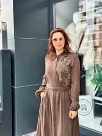 Qupra Elbise KAHVERENGİ